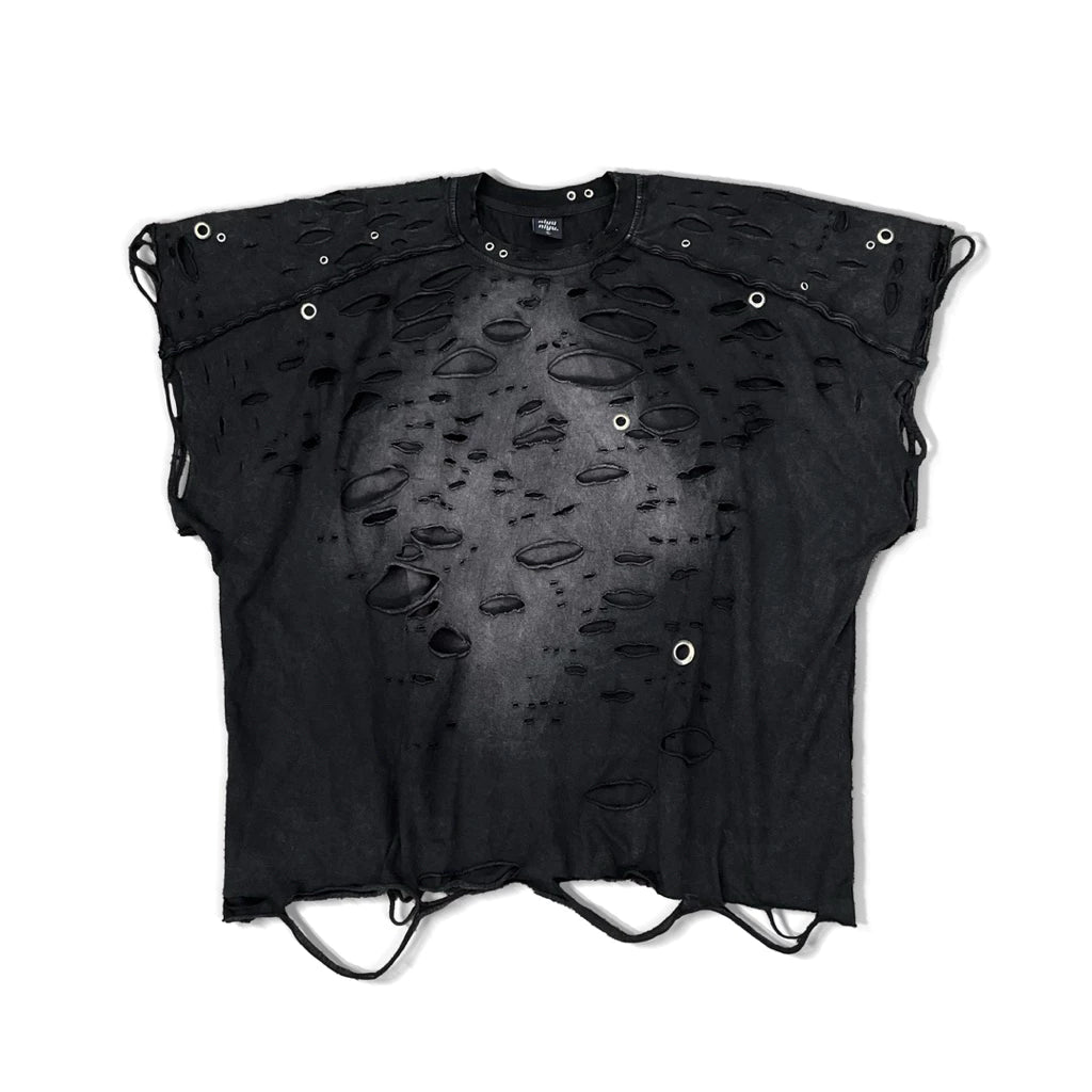 NIYU Super Layer Distressed Batwing T-Shirt