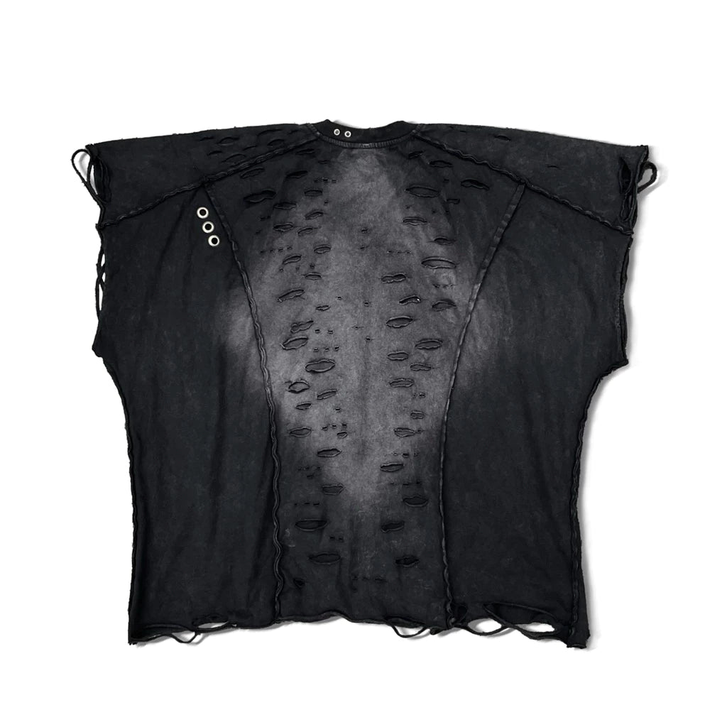 NIYU Super Layer Distressed Batwing T-Shirt