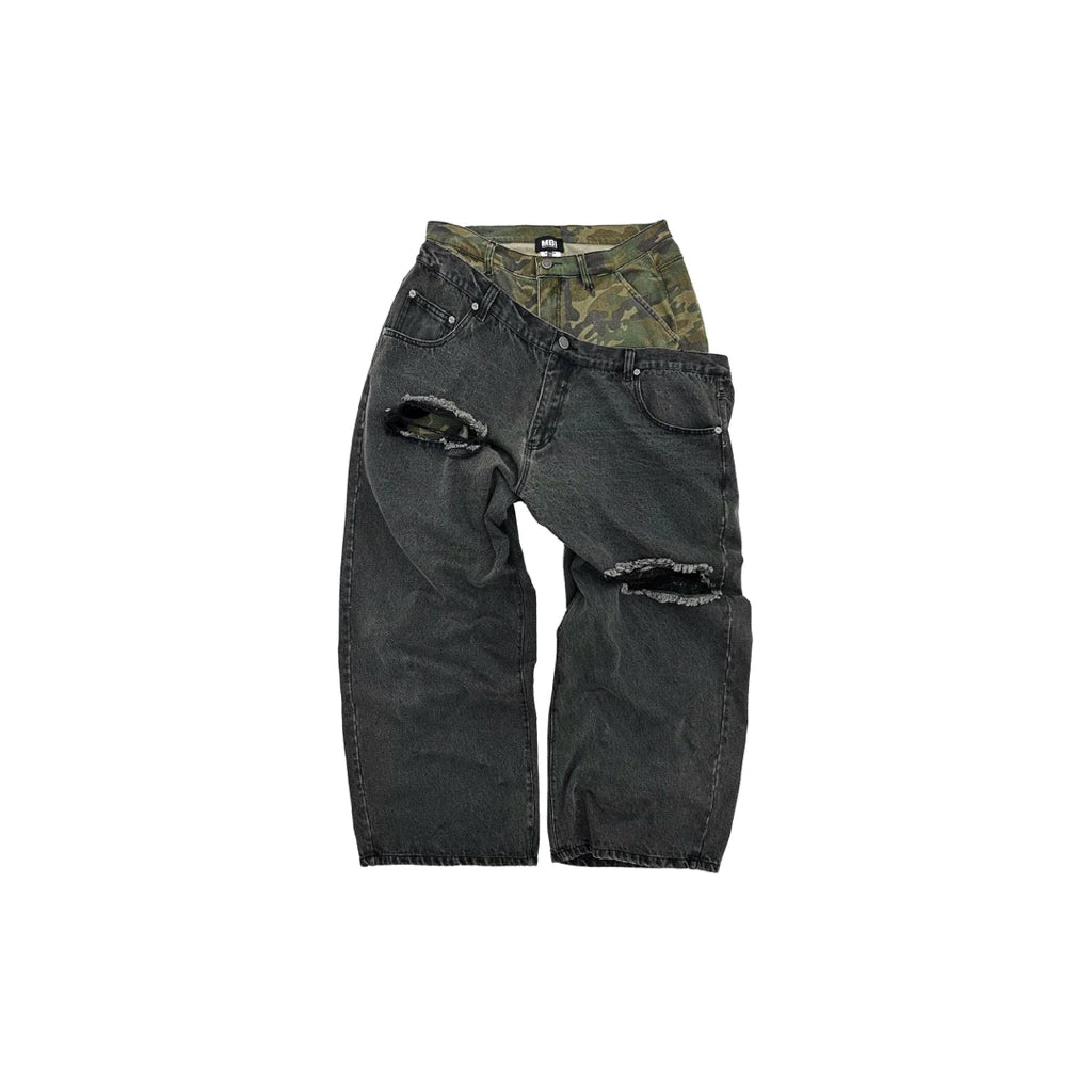 MBI DOUBLE WAISTED SAGGY PANTS