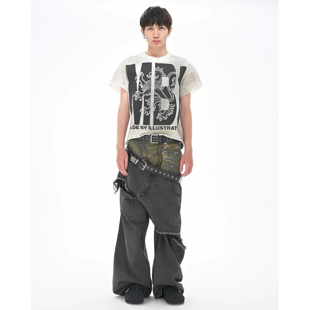MBI DOUBLE WAISTED SAGGY PANTS