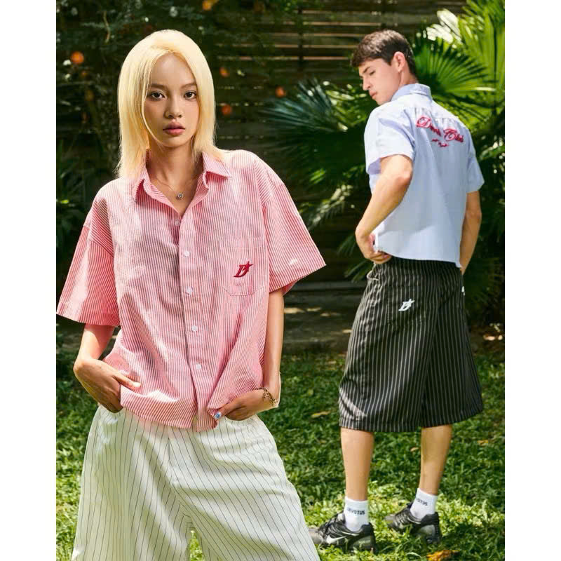 DEVOTUS OXFORD PINSTRIPE SHIRTS